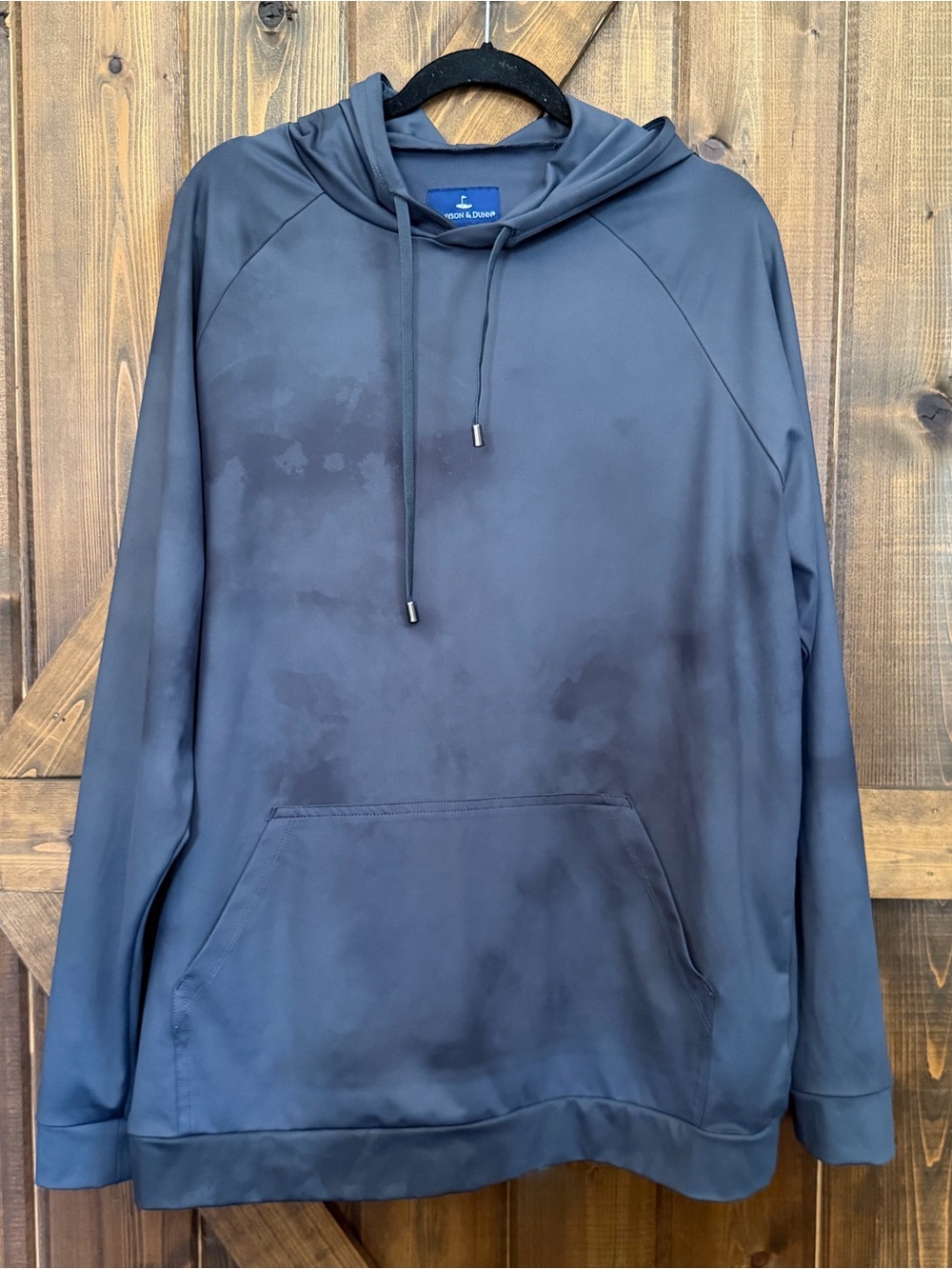 NWOT Grayson & Dunn Dark Gray Tie Dye Hoodie Sweatshirt Men XL Golf Lightweight